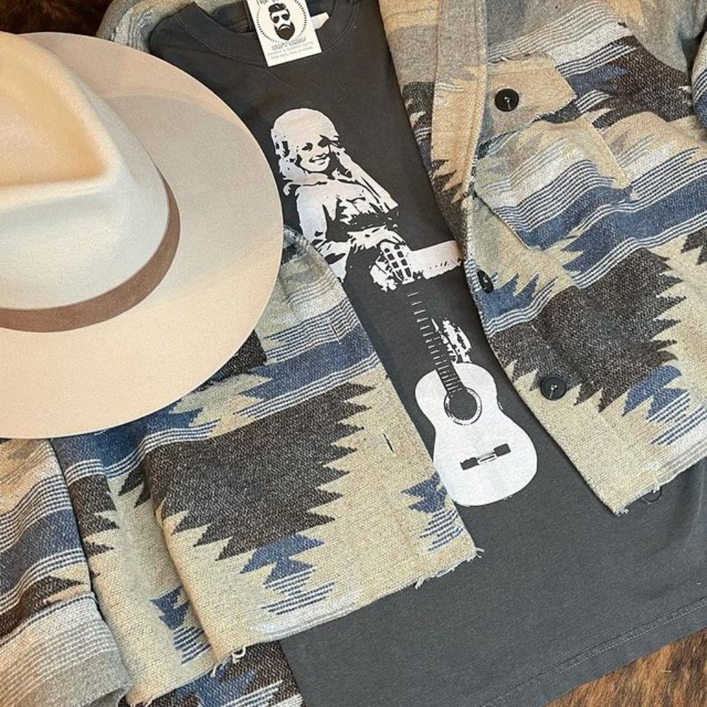 Aztec Jacket Shirt NFR Shacket Miranda Ranch